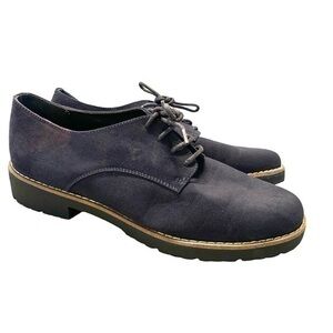New Graceland Classic Oxford Lace Dress Shoes Faux Suede Navy Blue Size 41